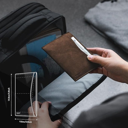VULKIT Passport Cover Ultra Slim Design Leather Passport Sleeve RFID Blocking with 2 Card Slots, Anti-Theft Travel Essentials