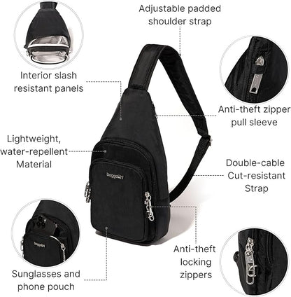 Baggallini womens Securtex Anti-theft Daytripper Sling