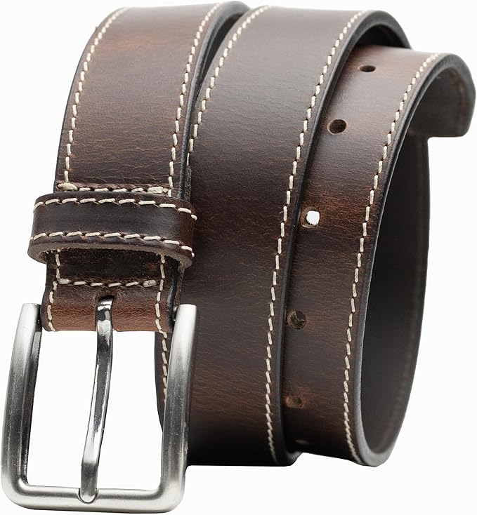Slick City Belt - Genuine Full Grain Leather with Nickel Free Buckle