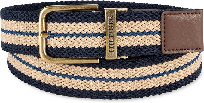 Tommy Hilfiger Men's Reversible Leather Belt, 2‑in‑1 Design for Dress Or Casual Wear