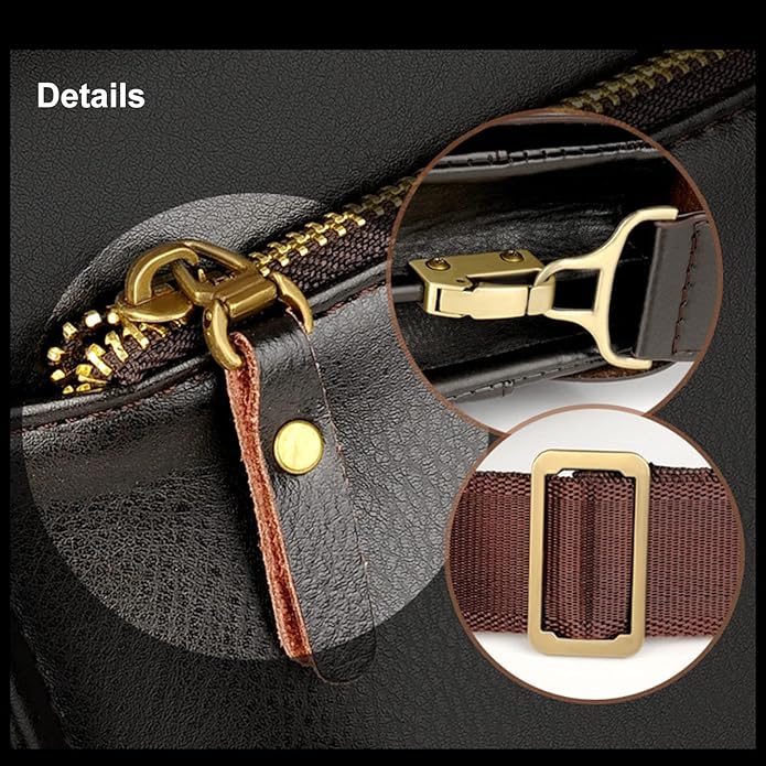 Mens Crossbody Bag, Leather Messenger Shoulder Bag for Women Men Purse Travel Work Business | Leather, Messenger, Purse, Travel, Work, Business