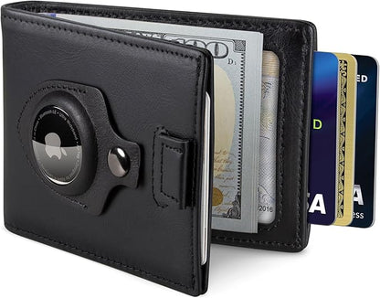 SERMAN BRANDS RFID Blocking Slim Money Clip Wallet – Leather Bifold Front Pocket Minimalist Mens Wallet with Money Clip for Men, Small Credit Card Holder Wallet - Travel Wallet with Gift Box
