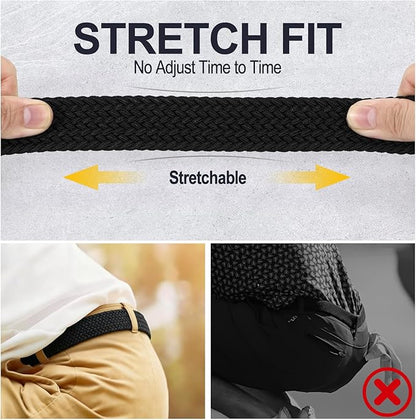 XZQTIVE Braided Belt Stretch Belt for Men and Women Multicolored Woven Golf Belt Elastic Jean Belts