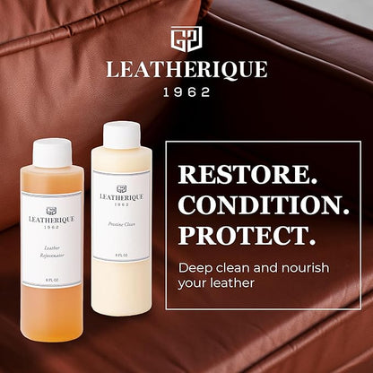 Leatherique Leather Care & Preservation Set - 16 oz | Leatherique Rejuvenator Oil & Prestine Clean 2-Step System | Softens, Conditions & Preserves Leather | Perfect for Cars, Furniture, Saddles & More