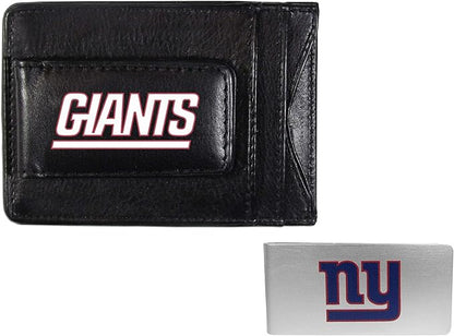 Siskiyou Sports NFL unisex Leather Cash & Cardholder & Money Clip