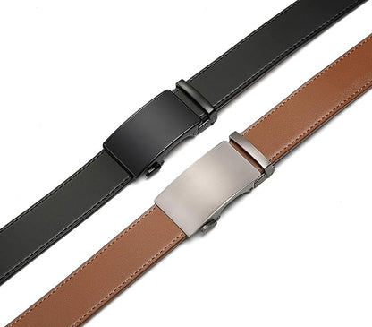 CHAOREN Leather Ratchet Belt Men 2 Pack - Customizable Fit, Effortless Style (35mm)