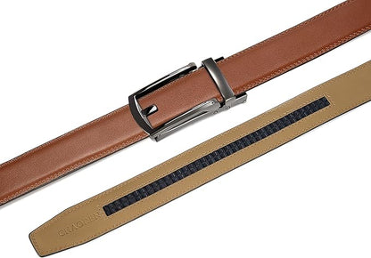 CHAOREN Mens Dress Belt - Ratchet Belt Leather 1 1/4" Comfort Click - Perfect Companion to Mens Dress Shoes