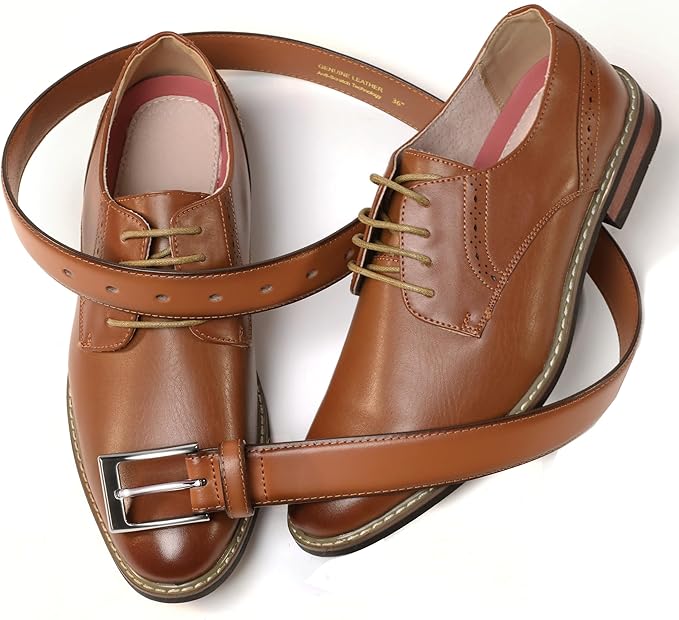 CHAOREN Mens Belts Leather Gift for Men - Ideal Match for Mens Dress Shoes