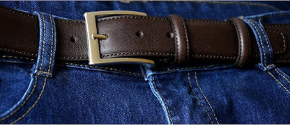 Mens Plain Smooth Italian Dress Leather Belt