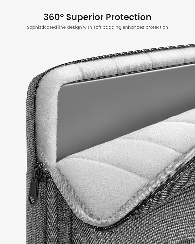 tomtoc 360 Protective Laptop Shoulder Bag for 15 Inch New 2026 MacBook Air M5/A3448, M4/A3241, M3/A3114, M2/A2941, 15 Inch Microsoft Surface Laptop 7/6, Water-Resistant Accessory Case
