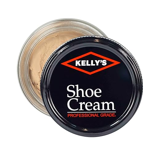 Kelly's Ecru Shoe Polish 1.5 oz - Professional Leather Shoe Cream