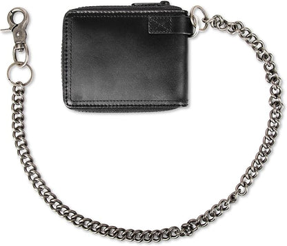 Dickies Men's RFID Everyday Leather Bifold Chain Wallet Black