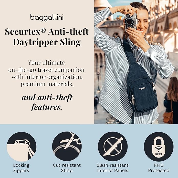 Baggallini womens Securtex Anti-theft Daytripper Sling