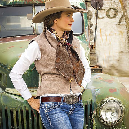 SANSTHS Western Cowboy Ratchet Belts for Men Women Leather Cowboy Belt with Automatic Western Buckle for Jeans Gifts