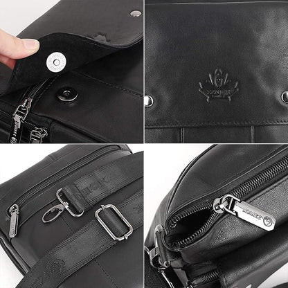 Genuine Leather Messenger Bag, Sling Bag Crossbody Shoulder Bags for Travel Work Business
