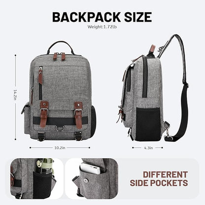 mygreen Canvas Cross Body Messenger Bag Shoulder Sling Backpack Travel Rucksack