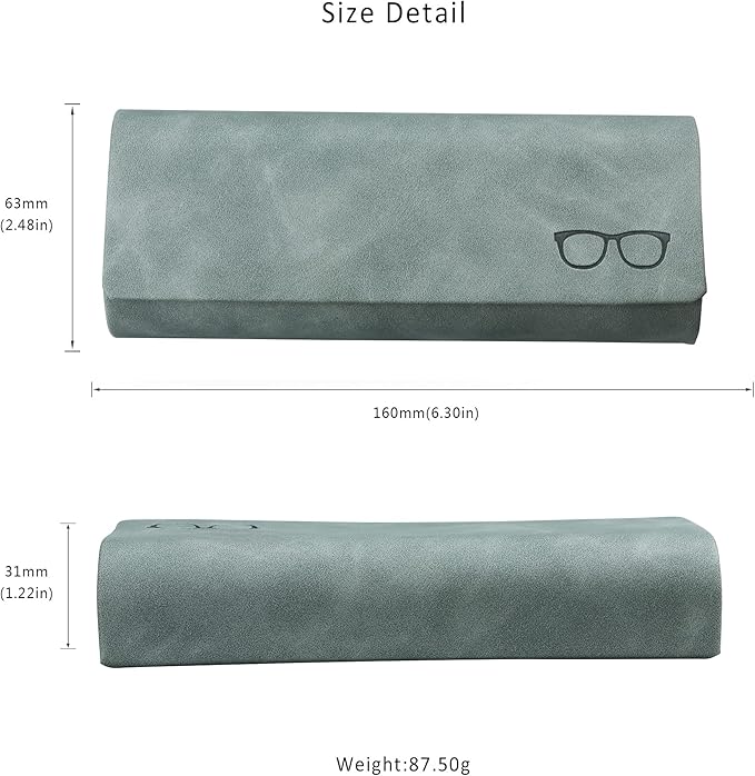 LifeArt Eyeglass Case Hard Shell, Portable Sunglass Case for Women and Men, fashionable PU Leather Eyeglass Case, Lightweight