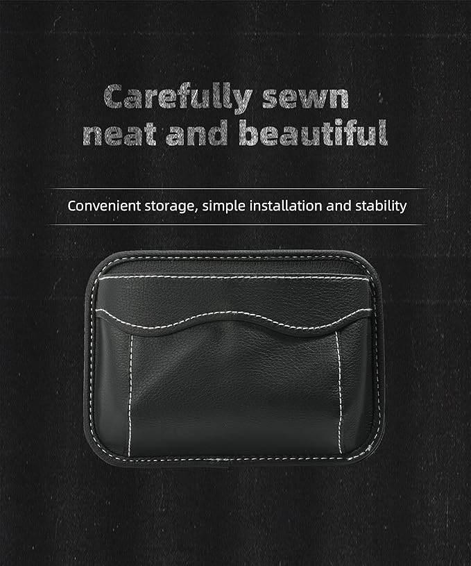 SUJADE YAKEFLY Car Seat Side Pocket Organizer, PU Leather Cell Phone & Sunglasses Holder, Gap Filler, Mini Storage Bag