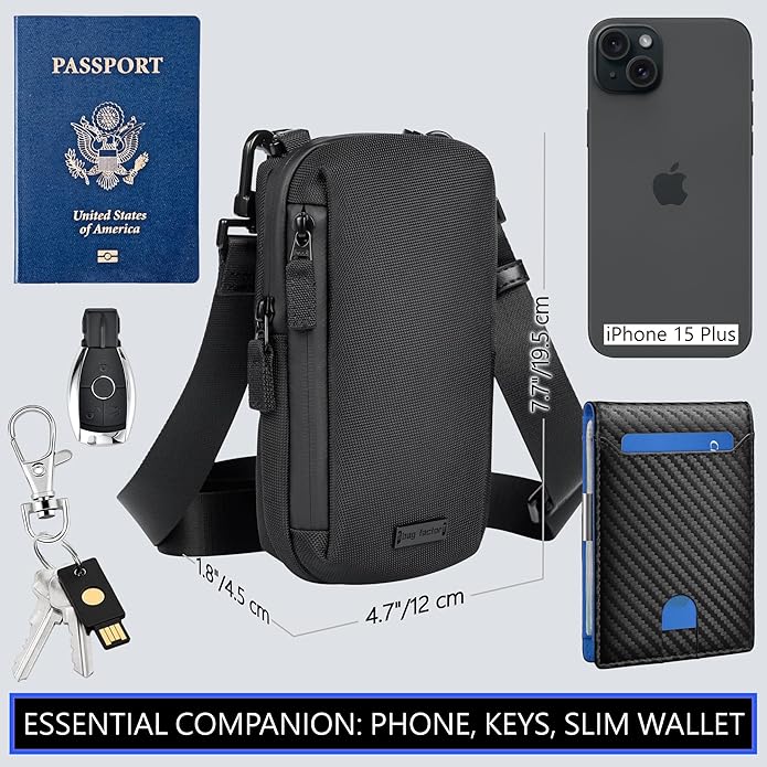 Cell Phone Crossbody Sling Bag EDC – RFID Small Shoulder Bag with Urban Tech Aesthetic