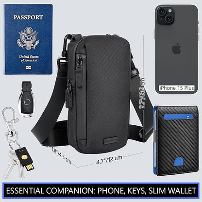 Cell Phone Crossbody Sling Bag EDC – RFID Small Shoulder Bag with Urban Tech Aesthetic