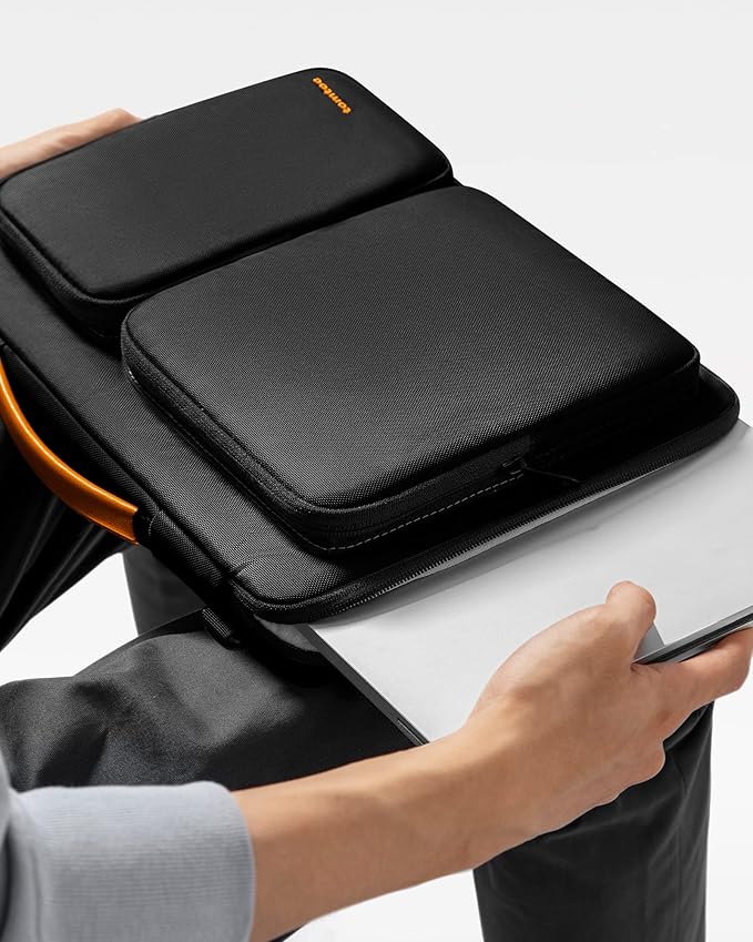 tomtoc 360 Protective Laptop Shoulder Bag for 16-inch MacBook Pro M5/M4/M3/M2/M1 Pro/Max 2026-2019, Water-resistant Sleeve for Dell XPS 15 Surface Book 3 The New Razer Blade 16
