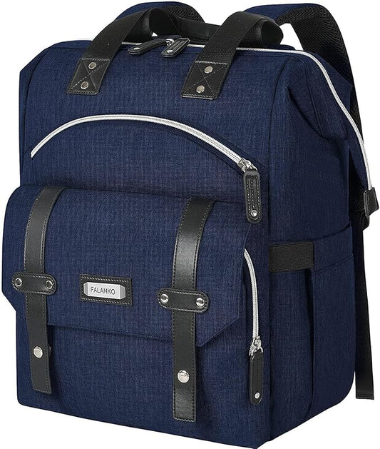 FALANKO Laptop Backpack 17.3 Inch Stylish Computer Backpack Doctor Teacher Work Bookbag Water Repellent College Shoulder Bag with RFID Anti-theft,Nurse Purse Travel Business Bag for Women