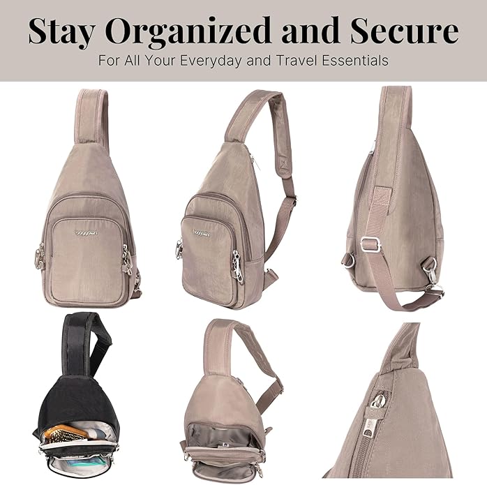 Baggallini womens Securtex Anti-theft Daytripper Sling
