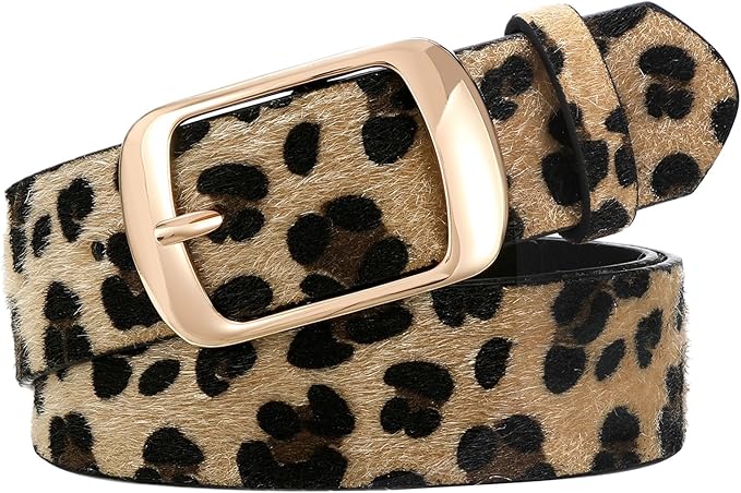 SUOSDEY Women Belts For Jeans Dresses Pants Ladies Leather Waist Belt with Elegant Buckle, Width 1.3"