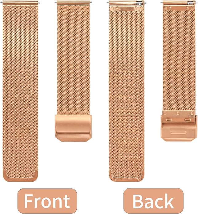 TStrap Mesh Watch Band Metal - Black Quick Release Watch Bands for Men Women - Stainless Steel Smart Watches Strap Bracelet Replacement - 10mm 12mm 14mm 16mm 18mm 20mm 22mm