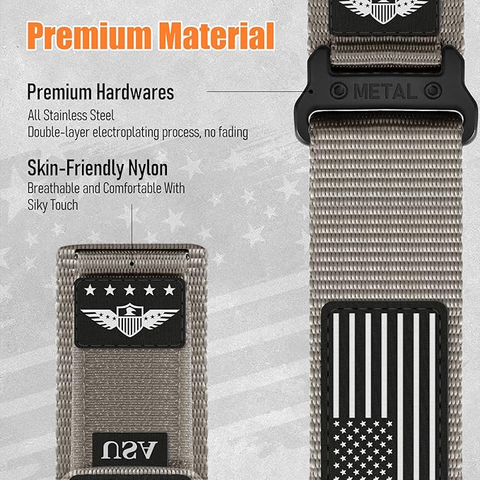 20mm Band Compatible with Samsung Galaxy Watch 7 6 5 4 FE Band 44mm 40mm/Watch 6 4 Classic 47mm 43mm 42mm 46mm/5 Pro 45mm/3 41mm/Active 2 Men,Fabric Nylon Strap for Garmin Vivoactive 5 3/Venu,S