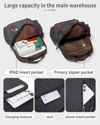 Messenger bag for Men,Small Sling Crossbody Backpack Shoulder Bag for Men Women,canvas Strap Backpack Sling Bag