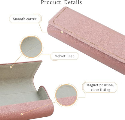 LifeArt Eyeglass Case Hard Shell, Portable Sunglass Case for Women and Men, fashionable PU Leather Eyeglass Case, Lightweight