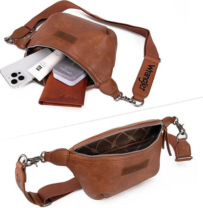 Wrangler Crossbody Bags for Women Large Fanny Packs Bum Bag Travel Belt Bags Sling Purse