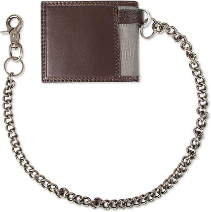 Dickies Men's RFID Everyday Leather Bifold Chain Wallet Black