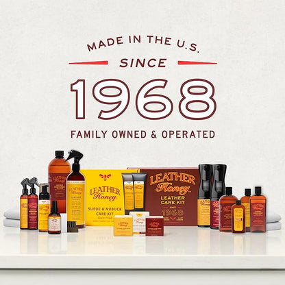 Leather Honey Best Leather Conditioner Since 1968. For Use on Leather Apparel, Furniture, Auto Interiors, Shoes, Bags and Accessories. Non-Toxic and Made in the USA!