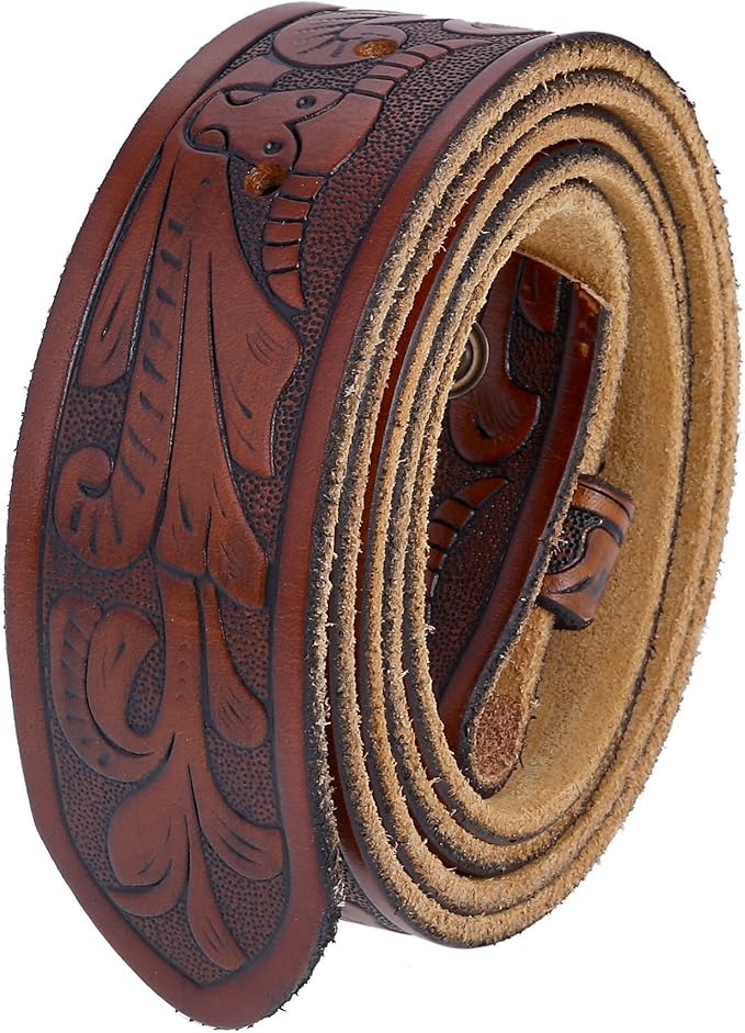 Gelante Genuine Full Grain Leather Belt Strap without Belt Buckle