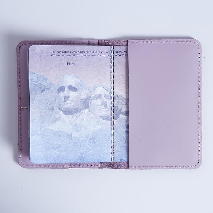INCARNE US Leather Passport Holder for Travel - Passport Case - Passport Wallet for Men - Passport Cover for Women Sleeve Protector - Travel Essentials Vacation Luggage Travel Gifts - Classic Fuchsia