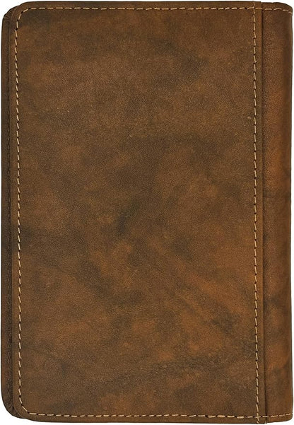 Antique Saddle Genuine Leather RFID Passport Cover