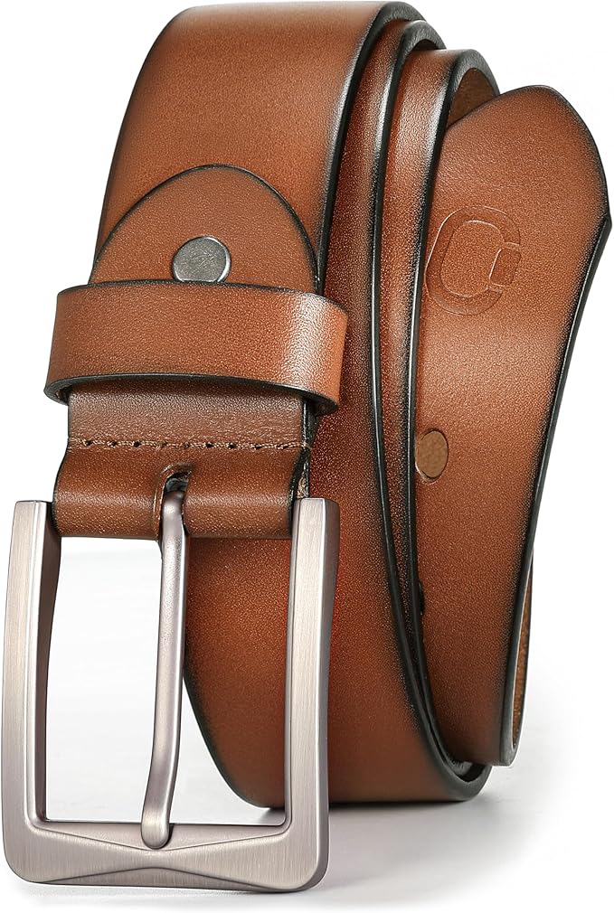 CHAOREN 1.5" Mens Belts Leather - Italian Full Grain Leather Belts - Ideal for Casul Jeans & Work Wear