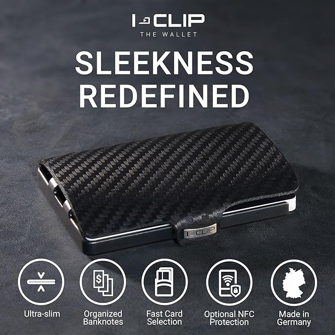 I-CLIP, Premium Men's Leather Wallet, Versatile Changeable Money clip, Secure Card Holder, Compact Men's Wallet Minimalist, Sleek Slim Design, Perfect Money Clip Wallet for Men