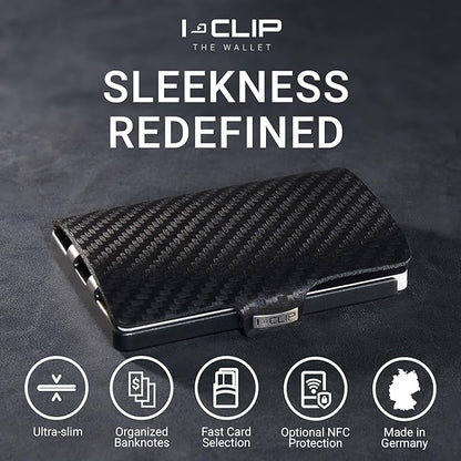 I-CLIP, Premium Men's Leather Wallet, Versatile Changeable Money clip, Secure Card Holder, Compact Men's Wallet Minimalist, Sleek Slim Design, Perfect Money Clip Wallet for Men