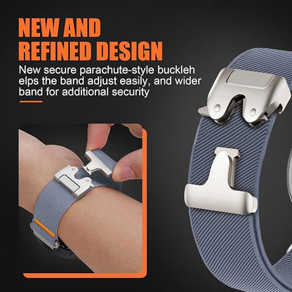 Elastic Nylon Band for Garmin Venu 3 4 2/Forerunner 965 265,22mm Quick Release Stretchy Sport Fabric Parachute Buckle Watch Band for Samsung Galaxy 3 45mm/Watch 46mm/Gear S3 Frontier/Classic Strap