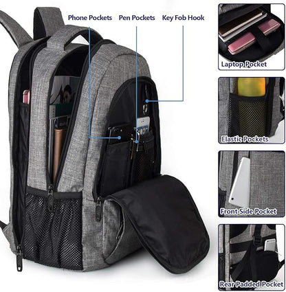 MATEIN 17 Inch Laptop Backpack, TSA Large Backpack for Travel and Business, Water Resistant Big Flight Approved Weekender Carry-On Backpack with Luggage Sleeve for Women and Men