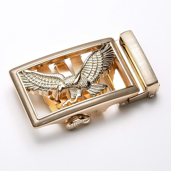 Dubulle Designer Mens Belts, Sliding Automatic Buckle Ratchet Dress Belt TOP Genuine Leather Strap Gifts