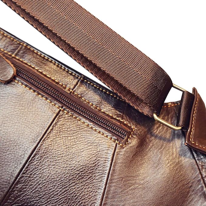 Leather Sling Bag Backpack for Men Women Crossbody Shoulder Chest Day Pack Outdoor Travel Camping Tactical Daypack