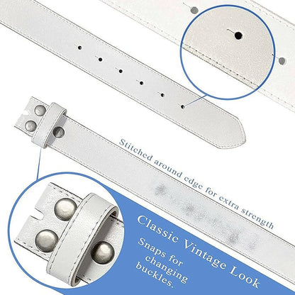 BS57 Classic Vintage Casual Jean Replacement Belt Strap or Belt 1-1/2"(38mm) Wide, Multi-Style Options