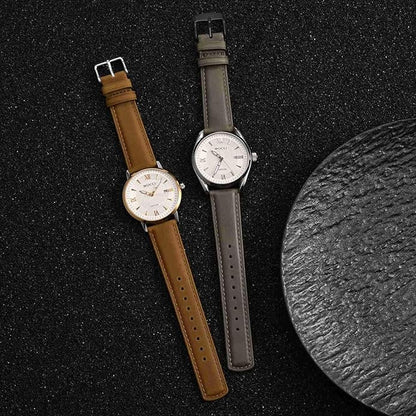 WOCCI Quick Release Watch Band, Distressed Genuine Leather, Stainless Steel Buckle, Strap Width 18mm 19mm 20mm 22mm 24mm