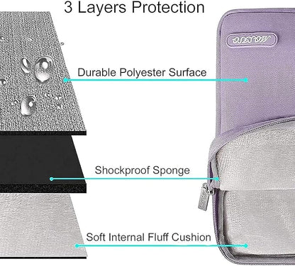 MOSISO Laptop Case 15 inch, 15 inch Laptop Sleeve Compatible with MacBook Air M5 A3448 M4 A3241 M3 A3114 M2 A2941 2026-2023, Dell XPS, Polyester Vertical Computer Sleeve Bag with Pocket, Purple