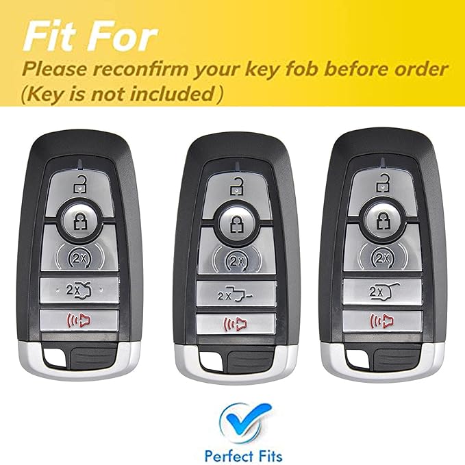 Keyless Entry Remote for Ford Key Fob Cover Protective Shell Fits for Ford Edge Escape Expedition Explorer Fusion Mustang Ranger F-150 F-250 (5-Button-Pink)