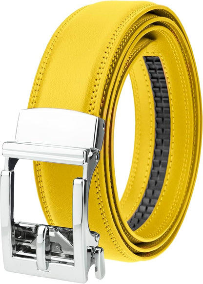 Gelante Ratchet Belt for Men, Mens Belts Leather 1.3'' Adjustable Trim to Fit Dress Belt
